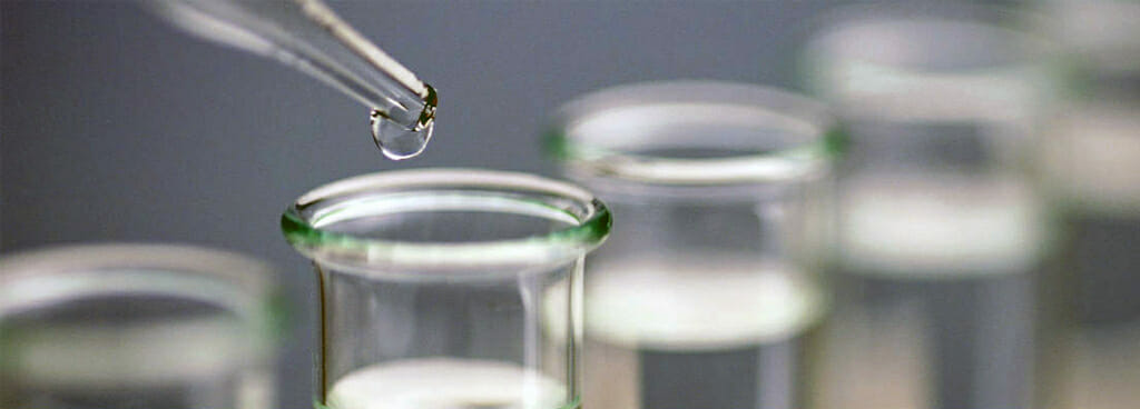 Liquid in Test Tube Undergoing pH and Conductivity Testing
